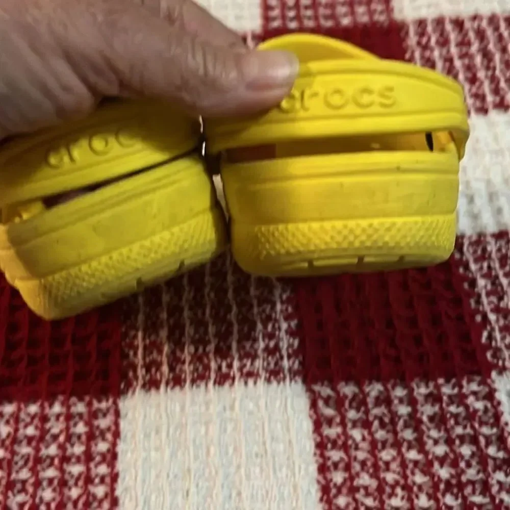 Yellow Kids Clogs with Dinosaur Charms
